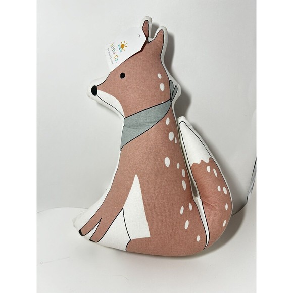 Little Co. By Lauren Conrad Canvas Fox Shaped Decorative Accent Pillow 12x16” - Picture 5 of 9